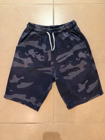 NEXT Blue Camo Regular Fit Basic Shorts - Age 11
