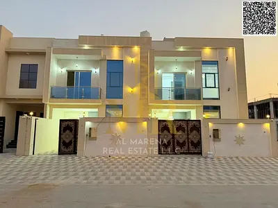 Luxury villa for sale in Al Yasmin, elegant design featuring 5 spacious bedrooms and ultra-luxurious finishes in a strategic location in Ajman 🏡✨