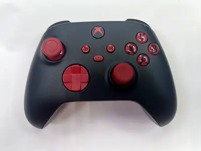 My Xbox wireless controller (black with red buttons) — good working condition