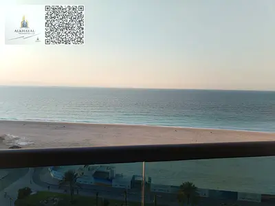 Two bedrooms and a living room with sea views in Ajman Corniche Residence Towers, spacious area