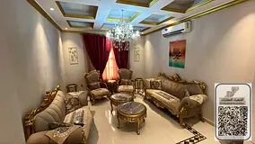 5-bedroom villa with living room, majlis, and lounge on the upper floor, fully furnished and equippe
