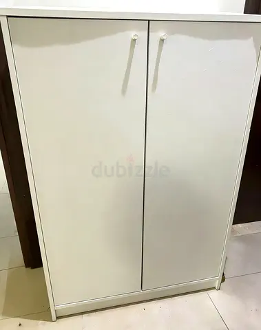 White 2‑Door Storage Cabinet / Cupboard - Good Condition