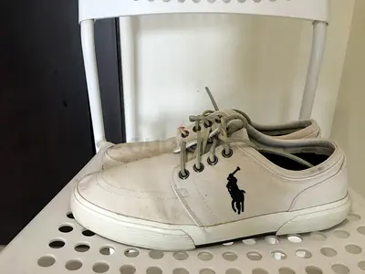 White Polo canvas sneakers (men) - used