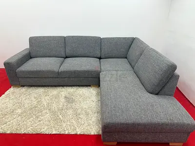 IKEA dark grey color lshape sofa