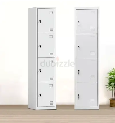 Stylish White Lockers for Storage