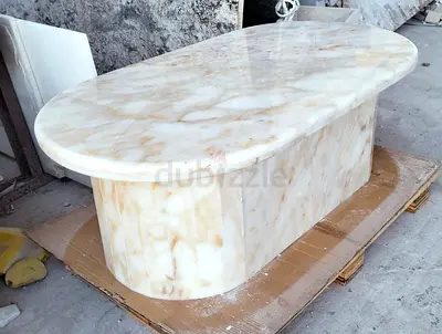 Natural Marble oval coffee table