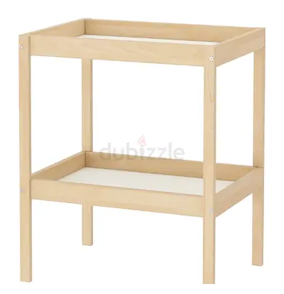 SNIGLAR Changing table, beech/white 72x53 cm, like new, used only 2 months at AED 75