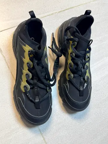 Dior D-Connect black nylon lace-up sneakers sneakers