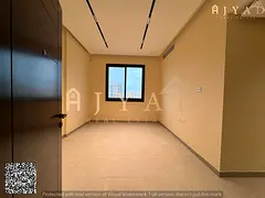 For rent: 2 bedrooms hall in Al Jurf 3 Ajman, first occupancy, super deluxe finishing, 2 bathrooms,