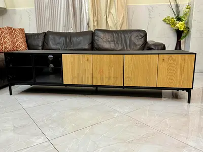 BOASTAD TV bench black oak veneer