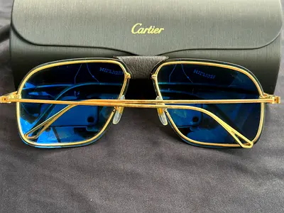 cartier santos in gold 18k sunglasses B74E59FE