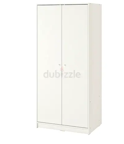 IKEA KLEPPSTAD Wardrobe – 2 Doors, White, Light Damage