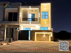 Villa available for sale, including registration and ownership fees, in the heart of Ajman, surround