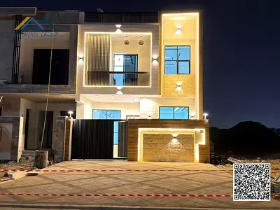 Villa available for sale, including registration and ownership fees, in the heart of Ajman, surrounded by amenities in the Al Yasmeen area. A stunnin