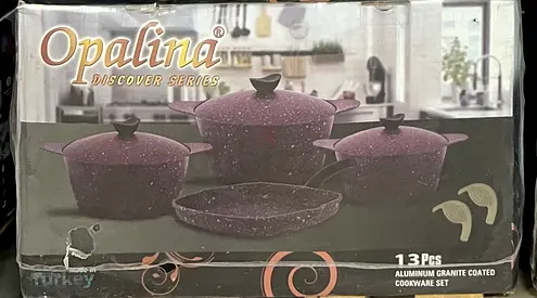 Opalina 13-piece Aluminum Granite-Coated Cookware Set (New in Box)