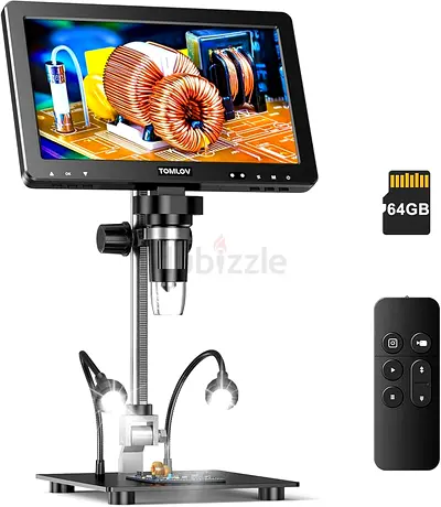 TOMLOV DM9 Max Digital Microscope: 20MP 10.1 1500X HD IPS HDMI