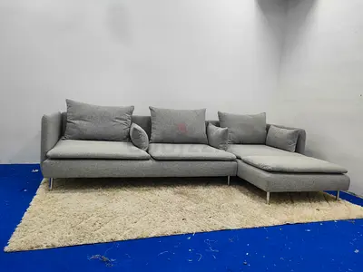 Ikea light grey lshape sofa for sale