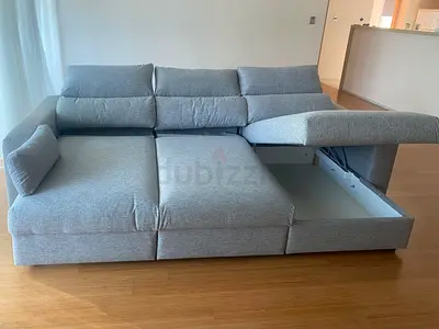 IKEA Esklstuna L Shape Sofa Bed Gray Good condition