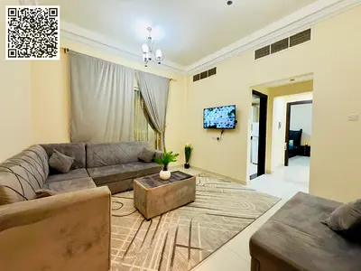شقة مفروشة بالكامل مكونة من غرفتي نوم وصالة في الروضة 1 - 5000 درهم إماراتي شهرياً | شاملة الفواتير