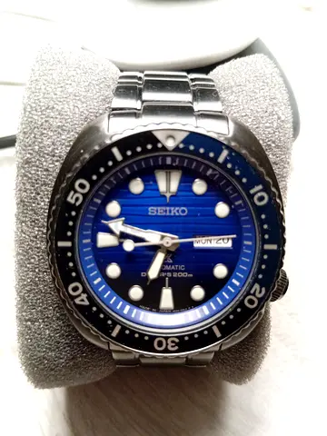 Seiko Automatic Diver Watch - Blue Dial, Stainless Steel (Mens)