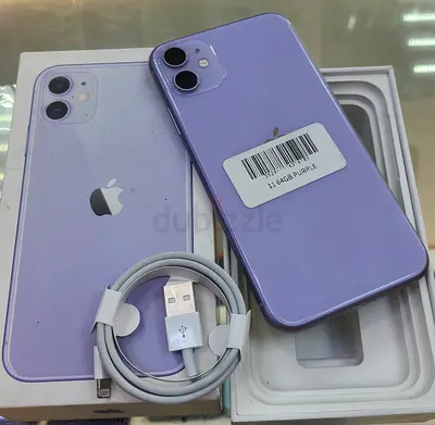 Used iPhone 11 Purple 64GB — with box and charging cable