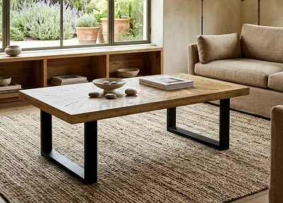 Mango wood coffee table