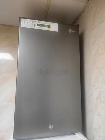Silver single-door refrigerator - used, working