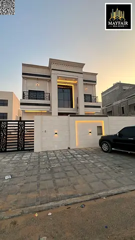 فيلا مميزة بالحليو سنتر، تصميم نيو كلاسيك وتشطيب راقٍ، 6 غرف ماستر، مجلس وصالة وغرفة خادمة، واجهتين حجر، شارع وسكة، شامل الرسوم، 1.95 مليون قابل للتفا