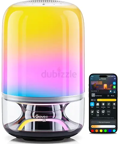 Govee Table Lamp 2 Pro x JBL: Wireless Smart Lamp with Speaker, Music Light Sync, 16 Music  100+ Sc