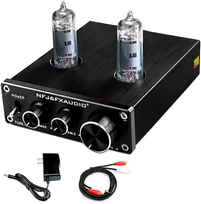 FX-Audio TUBE-03 HiFi Treble Bass Buffer 6J1 Tube Preamplifier (Black)