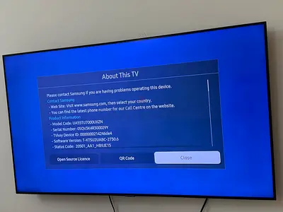 Samsung 55-inch Smart LED TV - Working