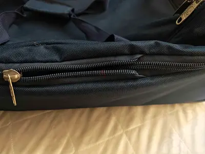 My navy duffel travel bag - lightly used