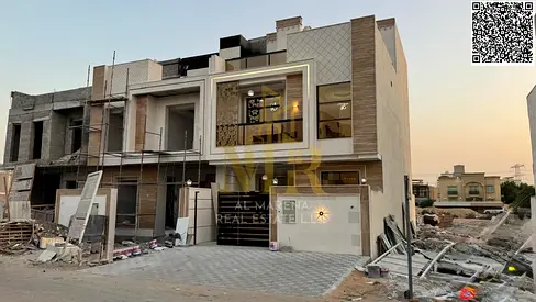 Luxury villa for sale in Al Yasmin, elegant design featuring 5 spacious bedrooms and ultra-luxurious finishes in a strategic location in Ajman 🏡✨