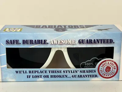 Babiators Kids Sunglasses 3-7+yrs White BRAND NEW