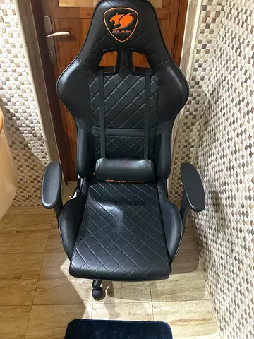 Cougar Black gaming chair — good condition