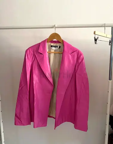 ROTATE Faux Leather Blazer - New, UK10 / EU36