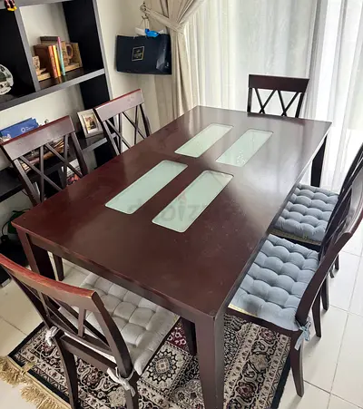 Pan Home Dining table with 6 chairs