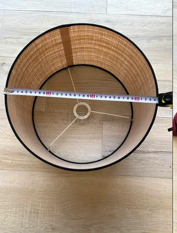 Woven rattan lampshade (beige) - good condition