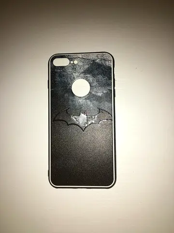 Brand new iPhone 8plus case Black Batman textured phone case with logo cutout
