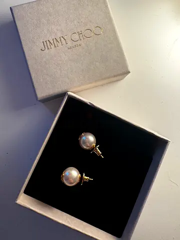 Elegant Jimmy Choo Pearl Earrings