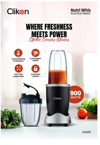 Clikon Nutri Whiz 900W Smoothie Maker - Personal Blender