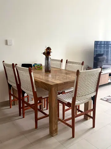 Solid wood dining table 1m x 1,80