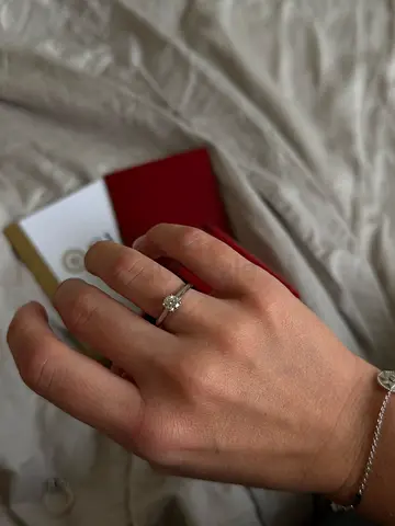 Cartier ring with excellent diamond 0,52ct