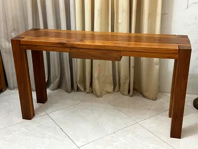 Crate and barrel console table with Drawer