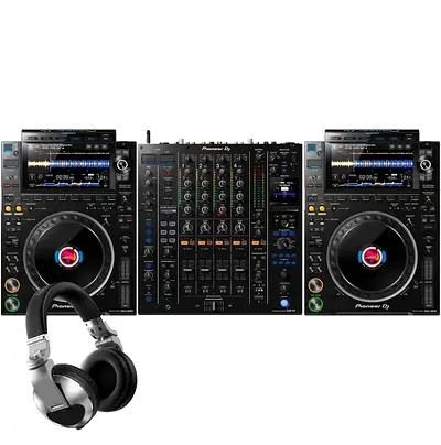 Working prefect used Pioneer DJ setup — 2x CDJ3000 players + DjmA94-channel mixer + headphones