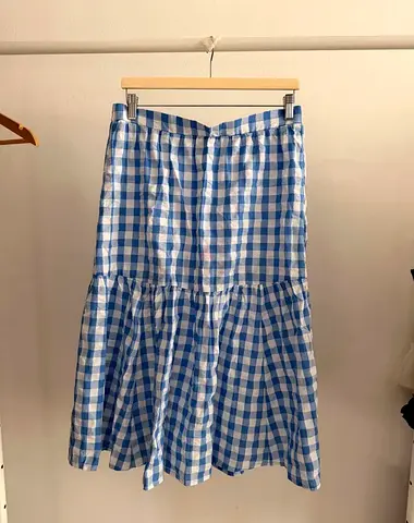 Monki Gingham Cottagecore Skirt - M