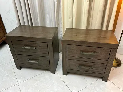 Pair of Modern 2-Drawer Bedside Tables