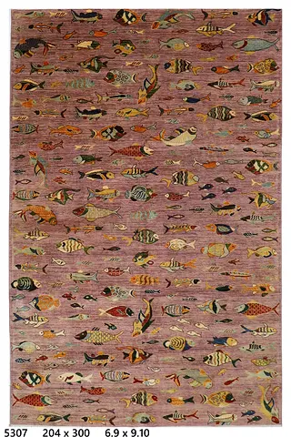 3x2m afghan pink fish handmade carpet rug living room rug carpet