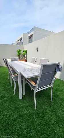 Modern Outdoor Dining Set with 6 Chairs