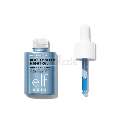 e.l.f. SKIN Youth Boosting Blue-ty Sleep Night Oil (30ml) | 1% Granactive Retinoid  Blueberry Extra